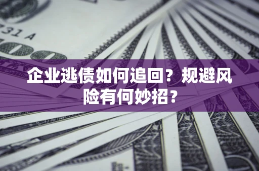 武汉企业逃债如何追回？规避风险有何妙招？