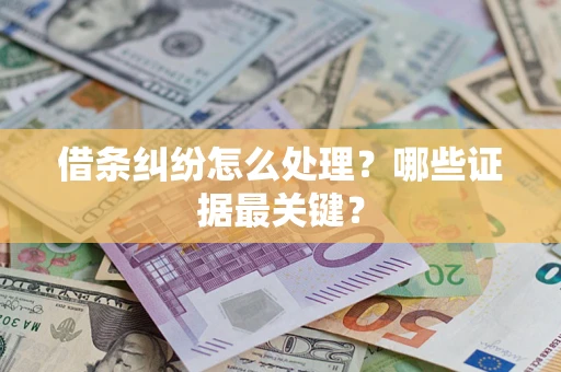 武汉借条纠纷怎么处理？哪些证据最关键？
