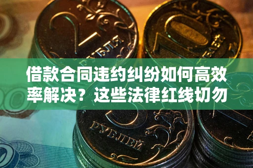 武汉借款合同违约纠纷如何高效率解决？这些法律红线切勿触碰