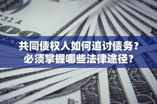 武汉共同债权人如何追讨债务？必须掌握哪些法律途径？