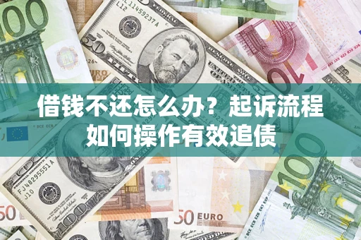 武汉借钱不还怎么办？起诉流程如何操作有效追债