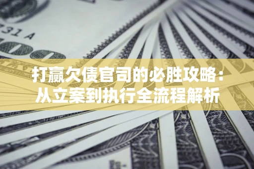 武汉打赢欠债官司的必胜攻略：从立案到执行全流程解析